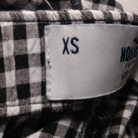 Hollister XS girls side-zip skirt * black & white checkers - Picture 2 of 10